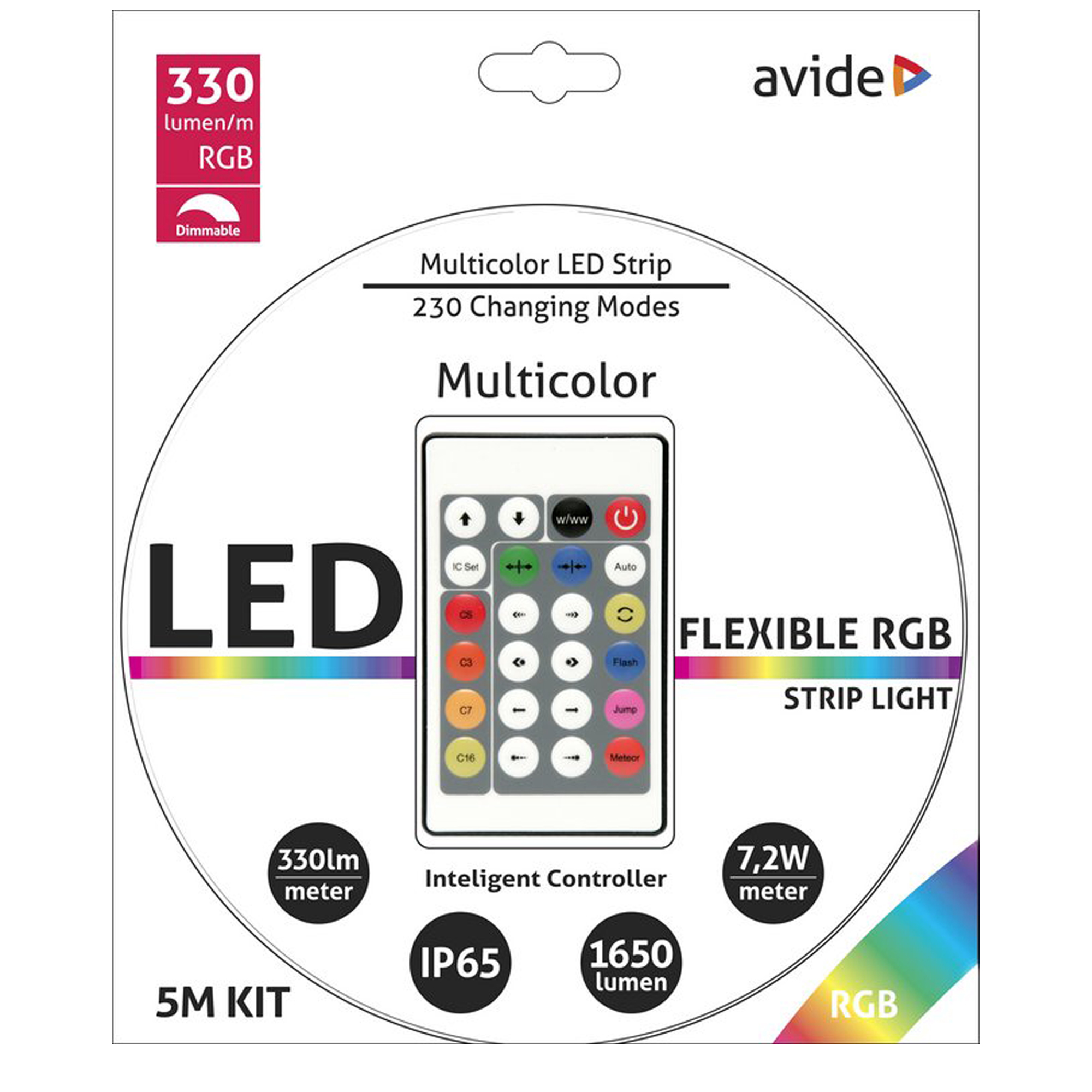 Led strip voor buiten Multicolor 5M + Afstb Led strip voor buiten Multicolor 5M + Afstb